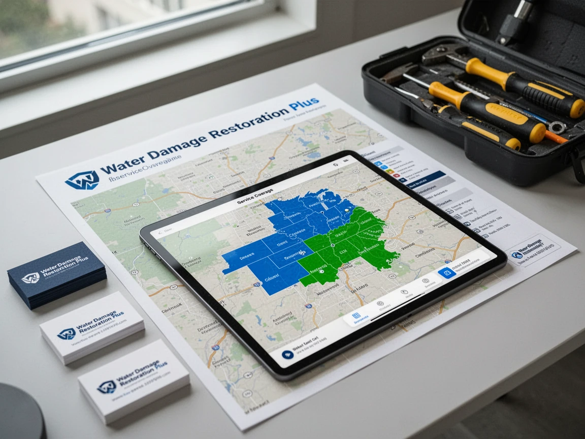 Water Damage Service Areas Map